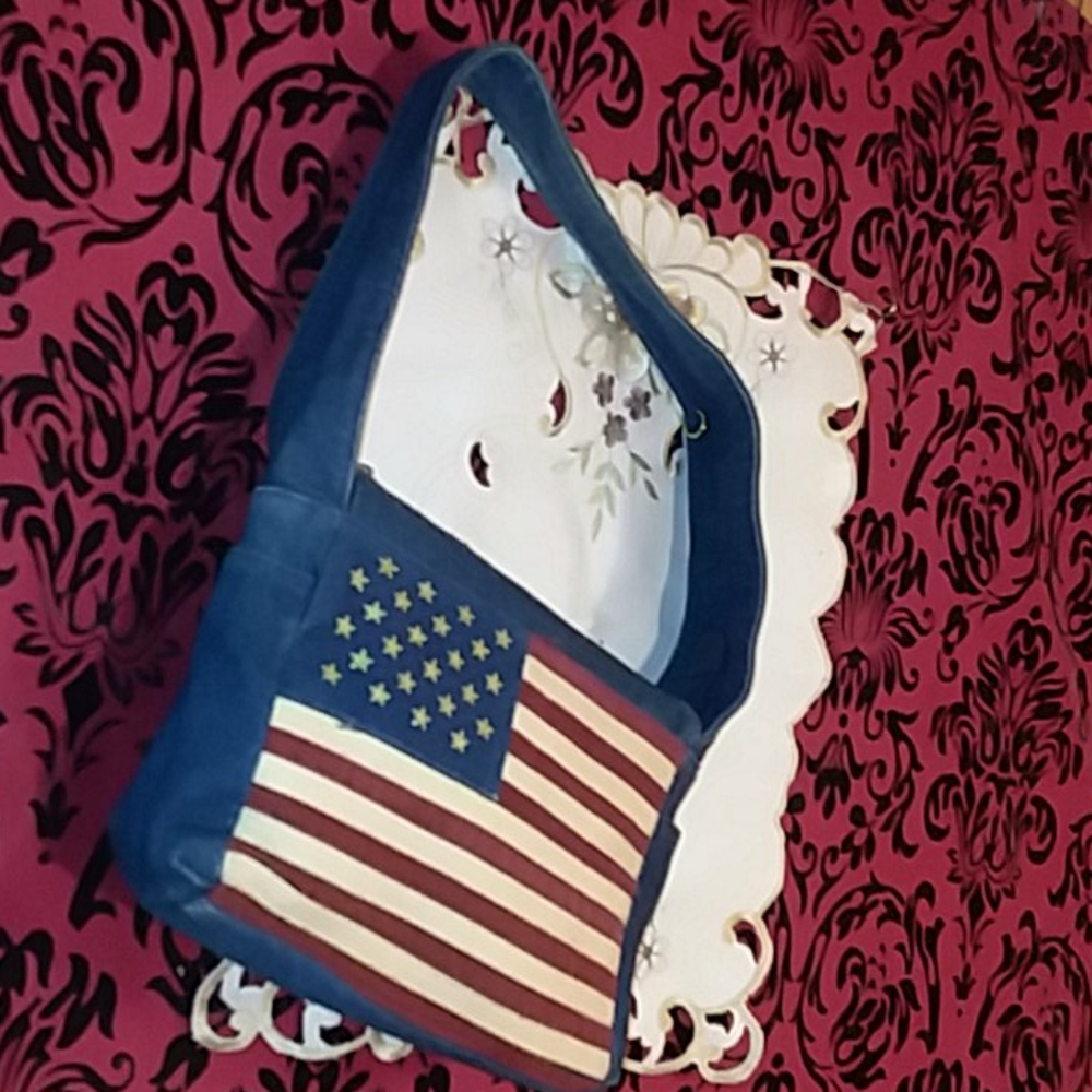 Denim American Flag bag